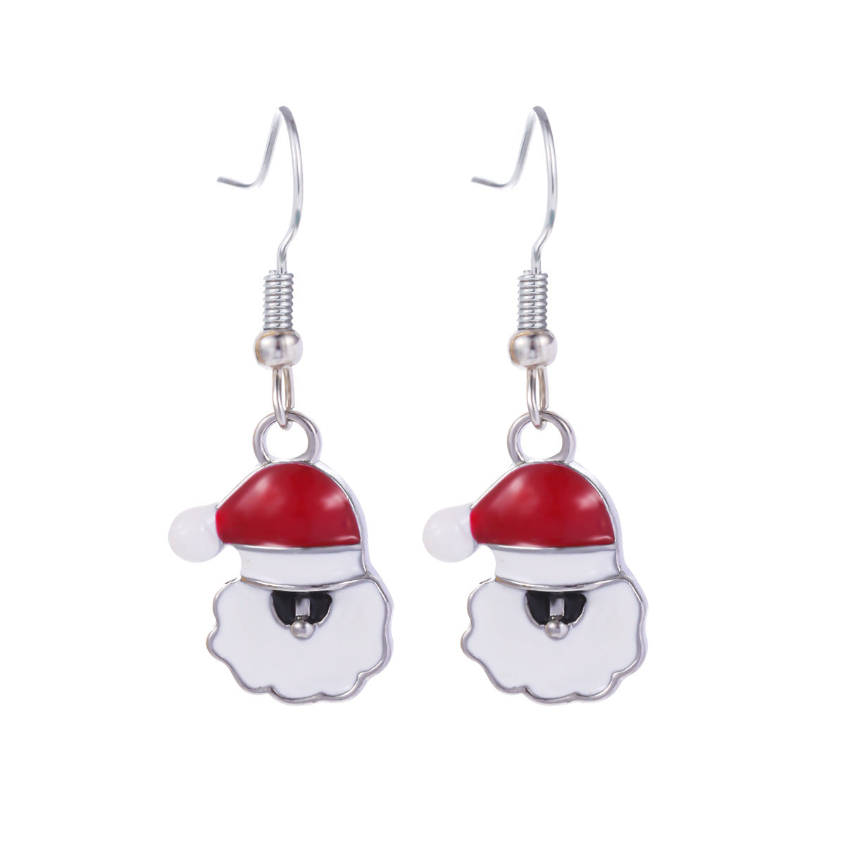 Wholesale Christmas Series Fashion Alloy Christmas Tree Old Man Bell Elk Candy Cane Earrings